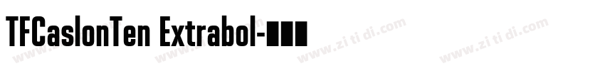 TFCaslonTen Extrabol字体转换